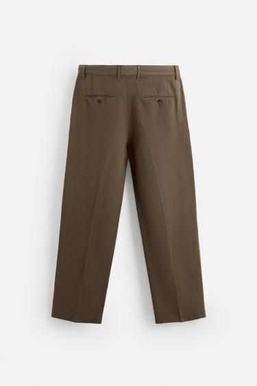 PANTALON DÉLAVÉ DE COSTUME - Kaki de Zara - Image 6