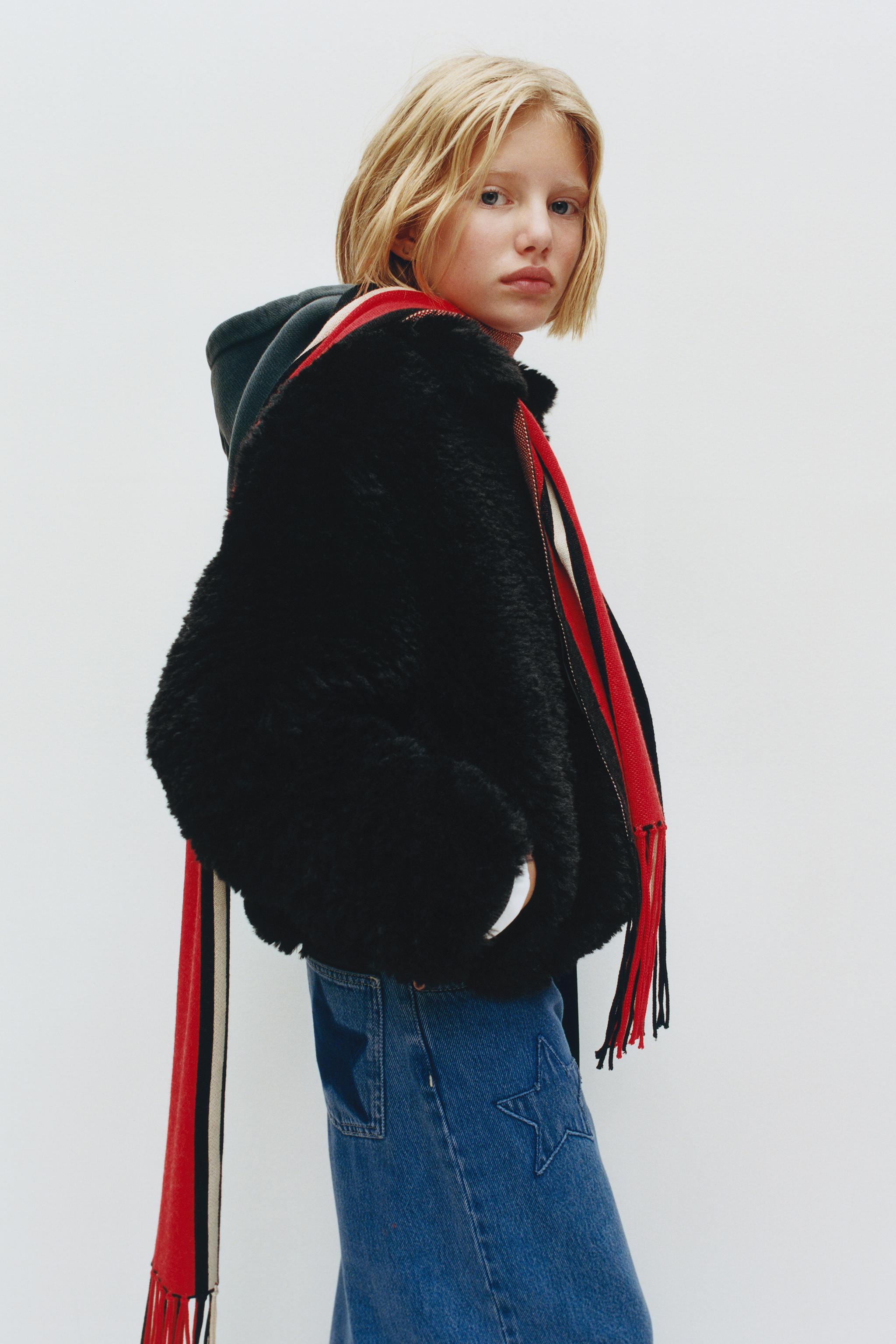 ZARA ファージャケット ブラック フェイクファージャケット - ブラック | ZARA Japan / 日本