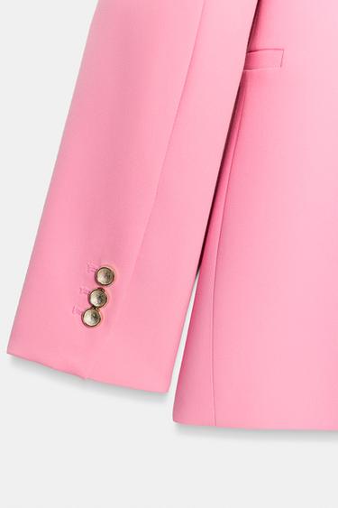 VESTE AJUSTÉE SANS REVERS - Rose de Zara - Image 8