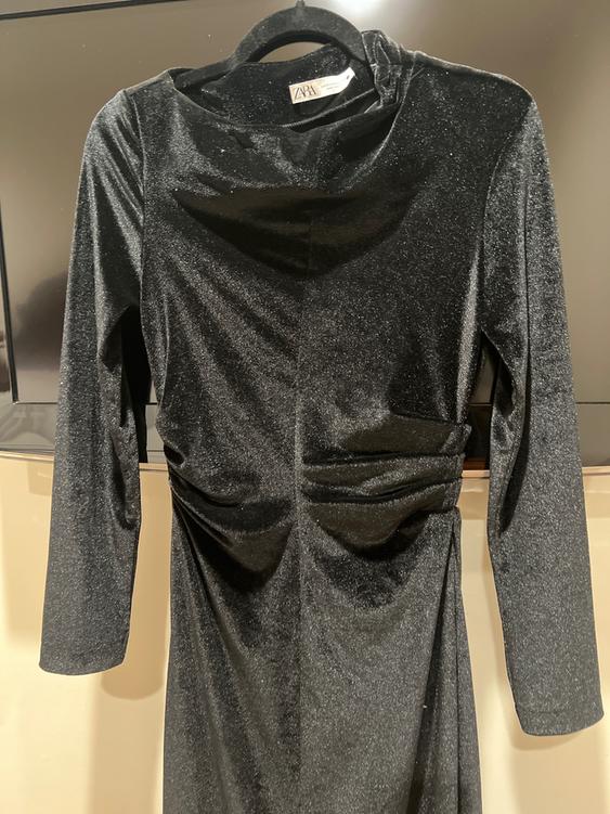 DRAPED VELVET DRESS SECOND HAND