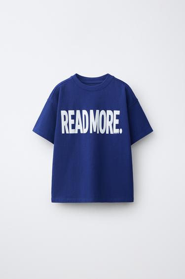 SAMARRETA ESTAMPADA TEXT 0FR. PARIS X ZARA - Blau de Zara - Imatge 0