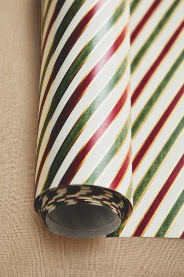 PAPIER CADEAU RAYURES BRILLANTES NOËL - Multicolore de Zara - Image 4
