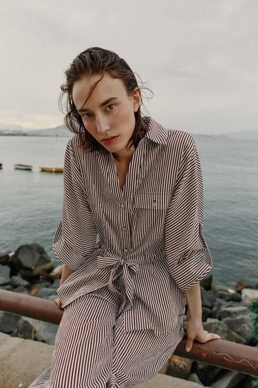 Camisa safari a rayas