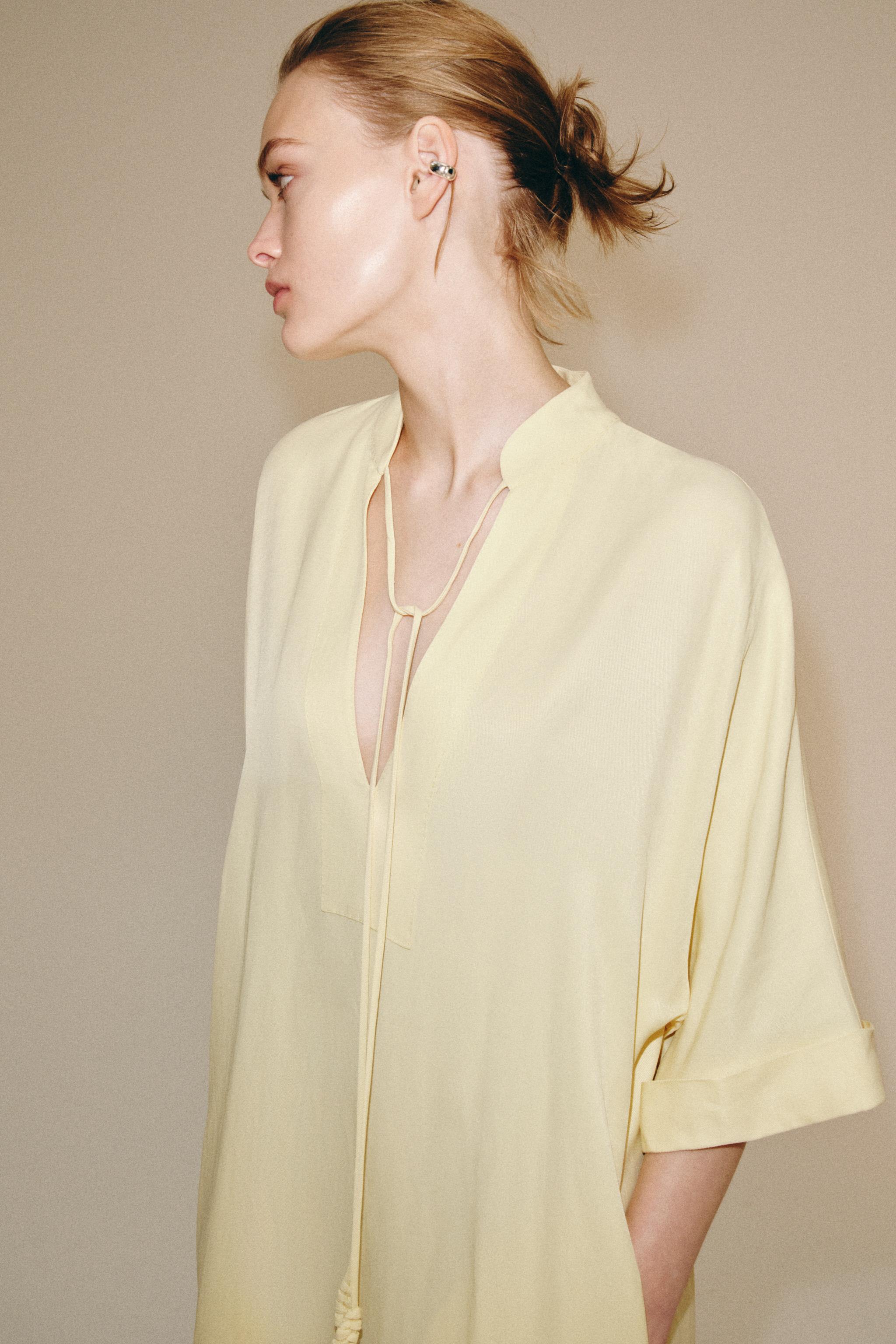 Zara ZW COLLECTION MİDİ ELBİSE görsel 8