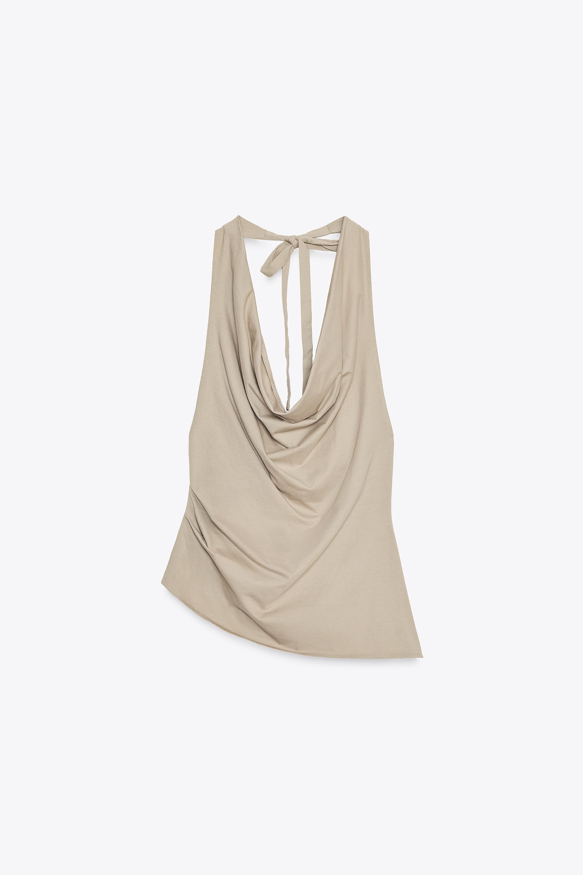 TOP HALTER EFFET TEINT
