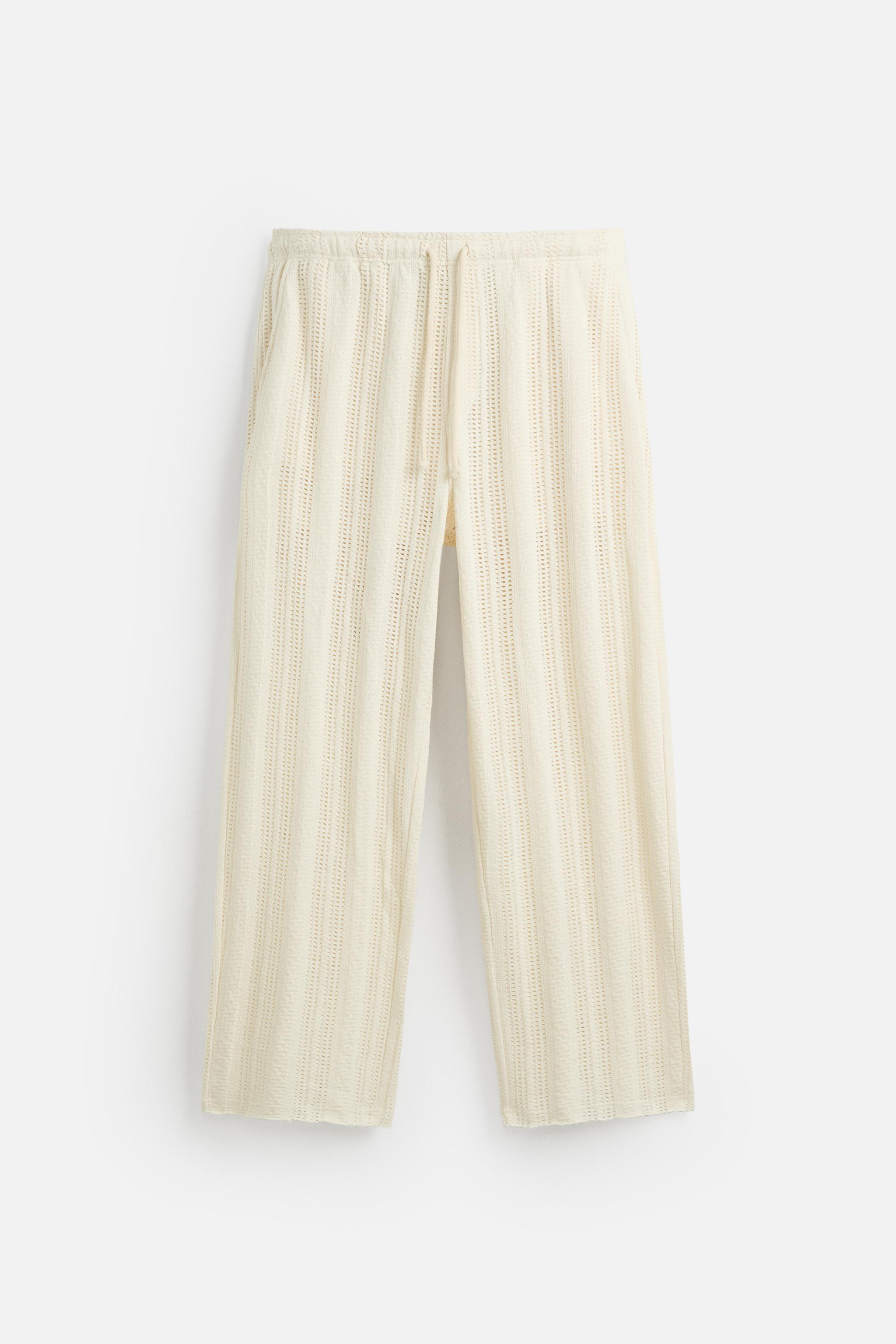 OPEN WEAVE PANTS - Ecru | ZARA United States