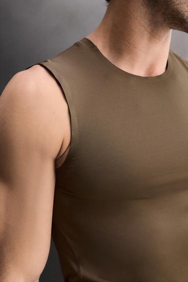 FIRST LAYER TANK TOP - Brown by Zara - Image 3