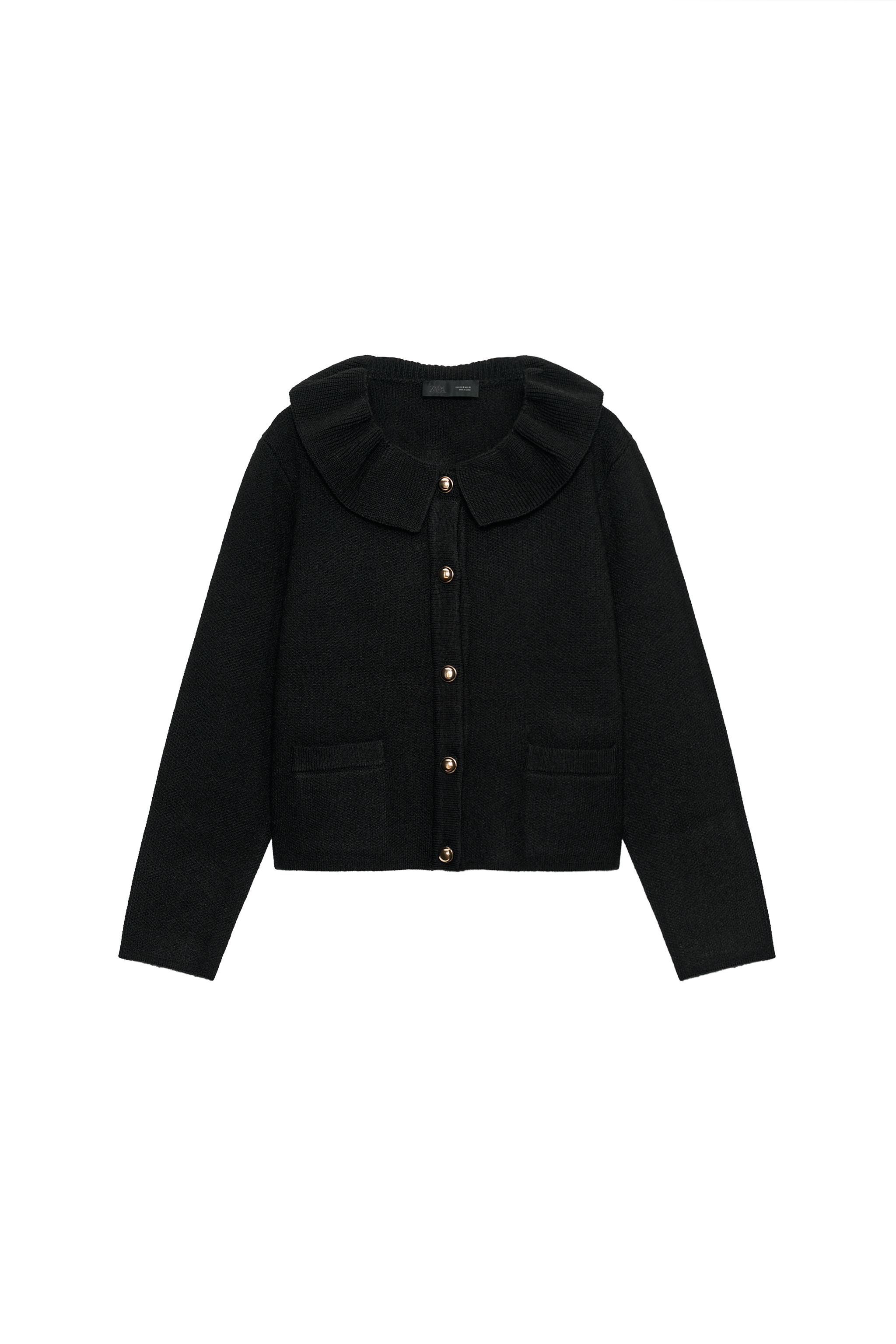 CHAQUETA PUNTO CUELLO VOLANTE