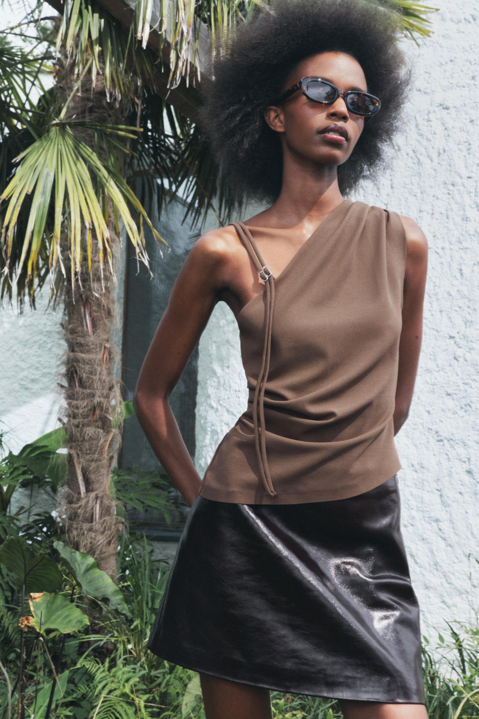 新品未使用◾️polaura ポローラ アシンメトリードレープトップス