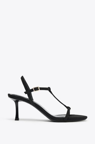 STRAPPY HEELED SANDALS - Black by Zara