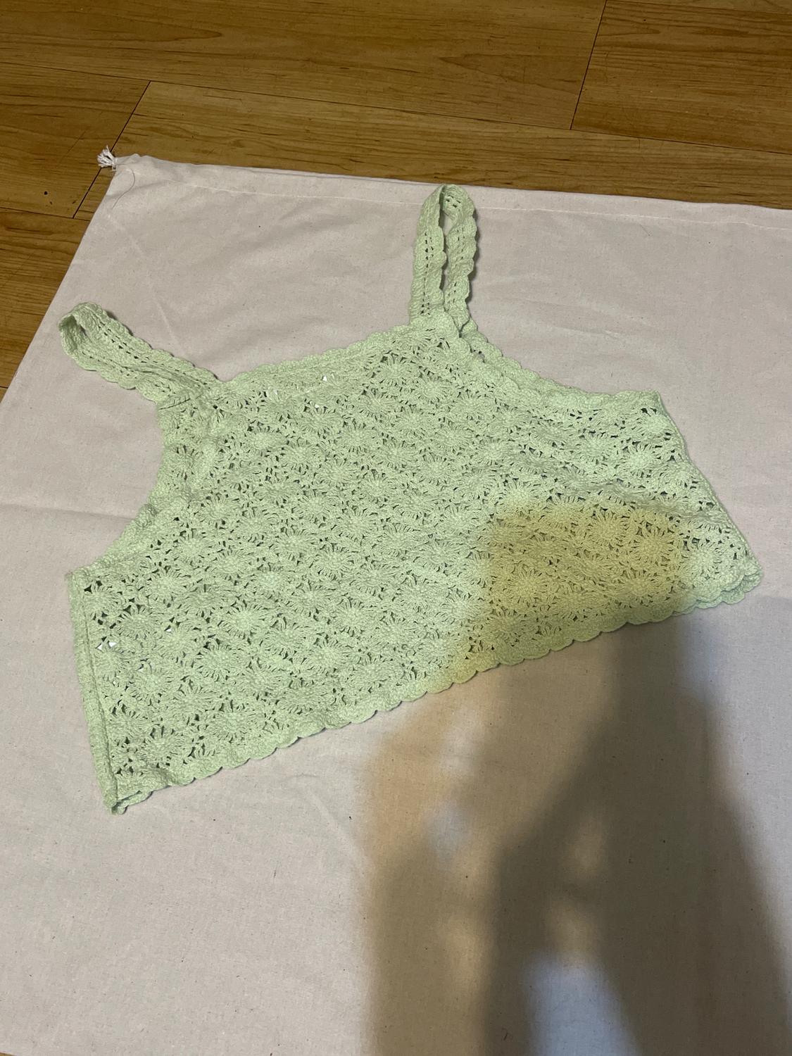 CROCHET KNIT CROP TOP - Image 2