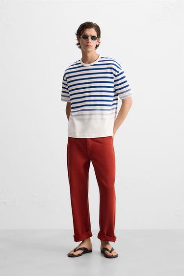 STRIPED T-SHIRT - White by Zara