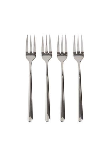 PACK OF SHINY STEEL DESSERT FORKS (PACK OF 4) - Multicoloured by Zara