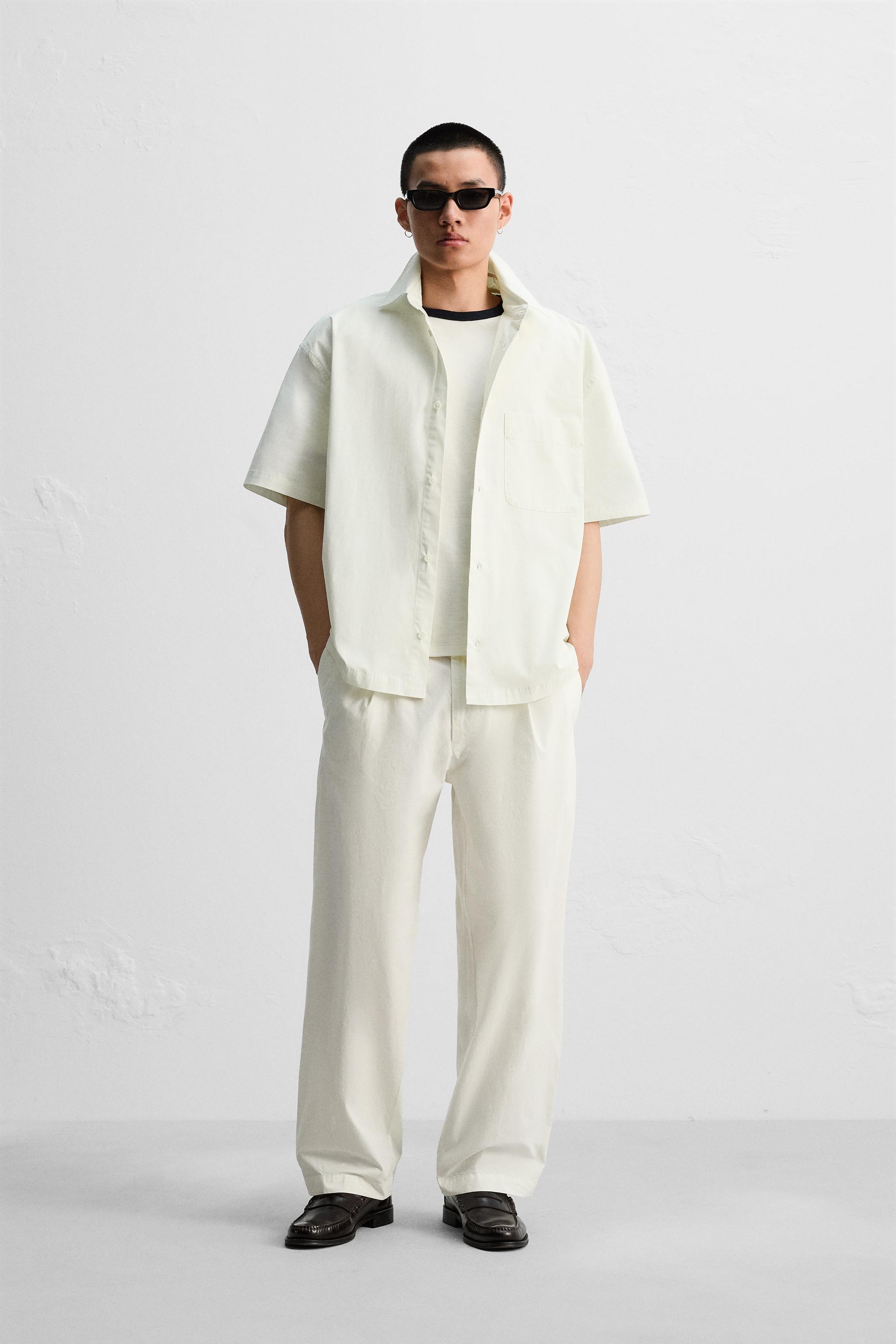 パンツ (ホワイト・白) | メンズ | ZARA 日本