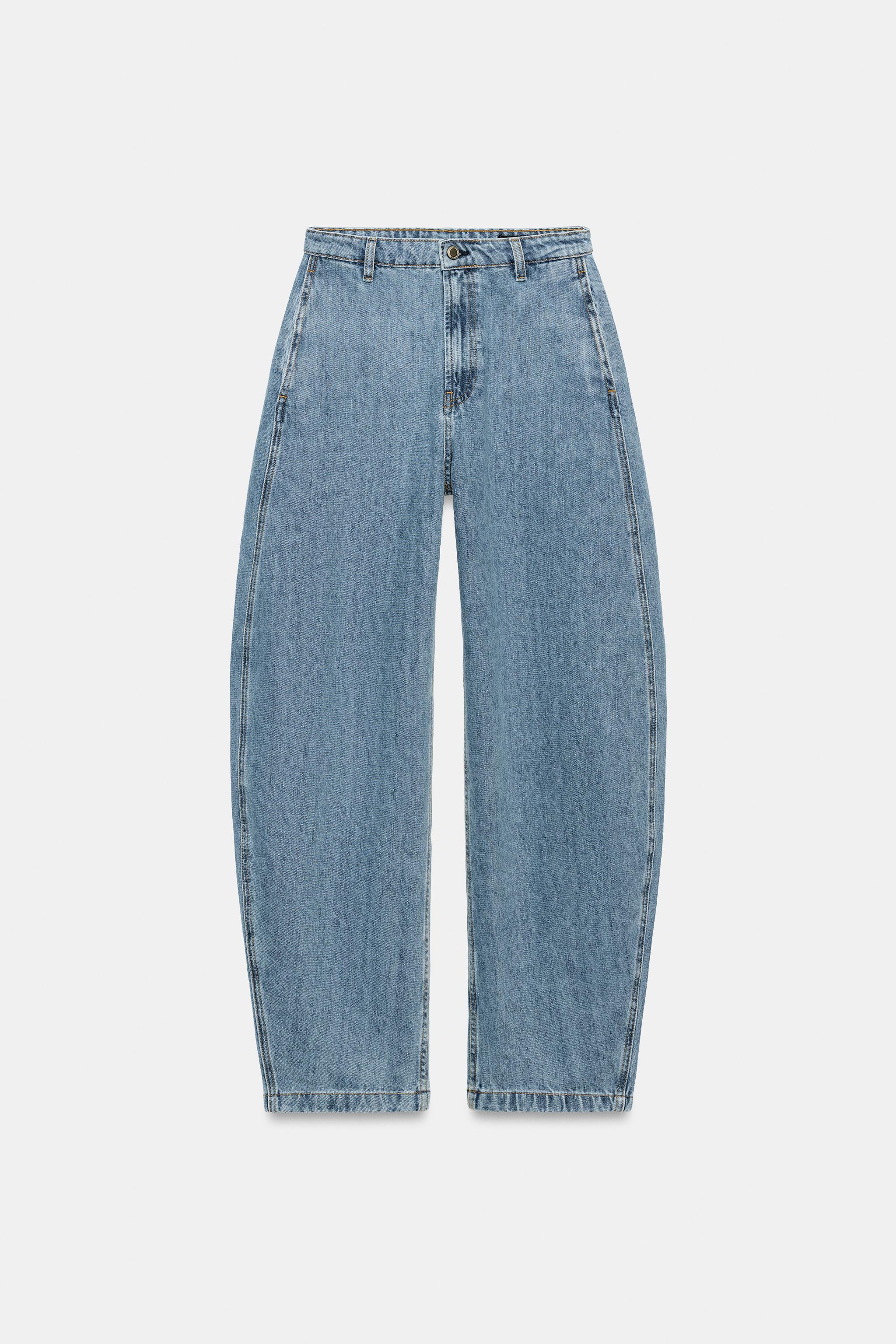 Женские джинсы Zara ZW COLLECTION HIGH-RISE BALLOON JEANS — фото 6