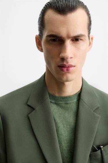 DOUBLE-BREASTED SUIT BLAZER - Green by Zara - Image 5