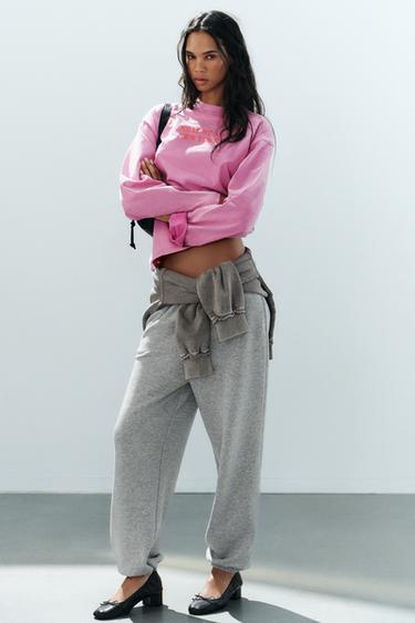 WASHED EFFECT GRAPHIC T-SHIRT - Pink by Zara