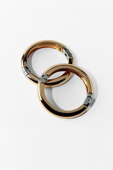 Zara 2-PACK OF COMBINED CUFF BRACELETS - Gold / Silver