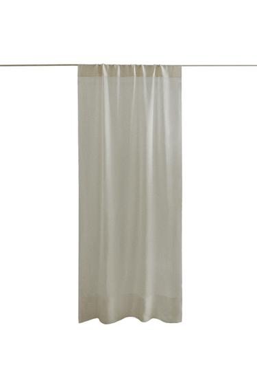LOW OPACITY LINEN CURTAIN - Ecru by Zara