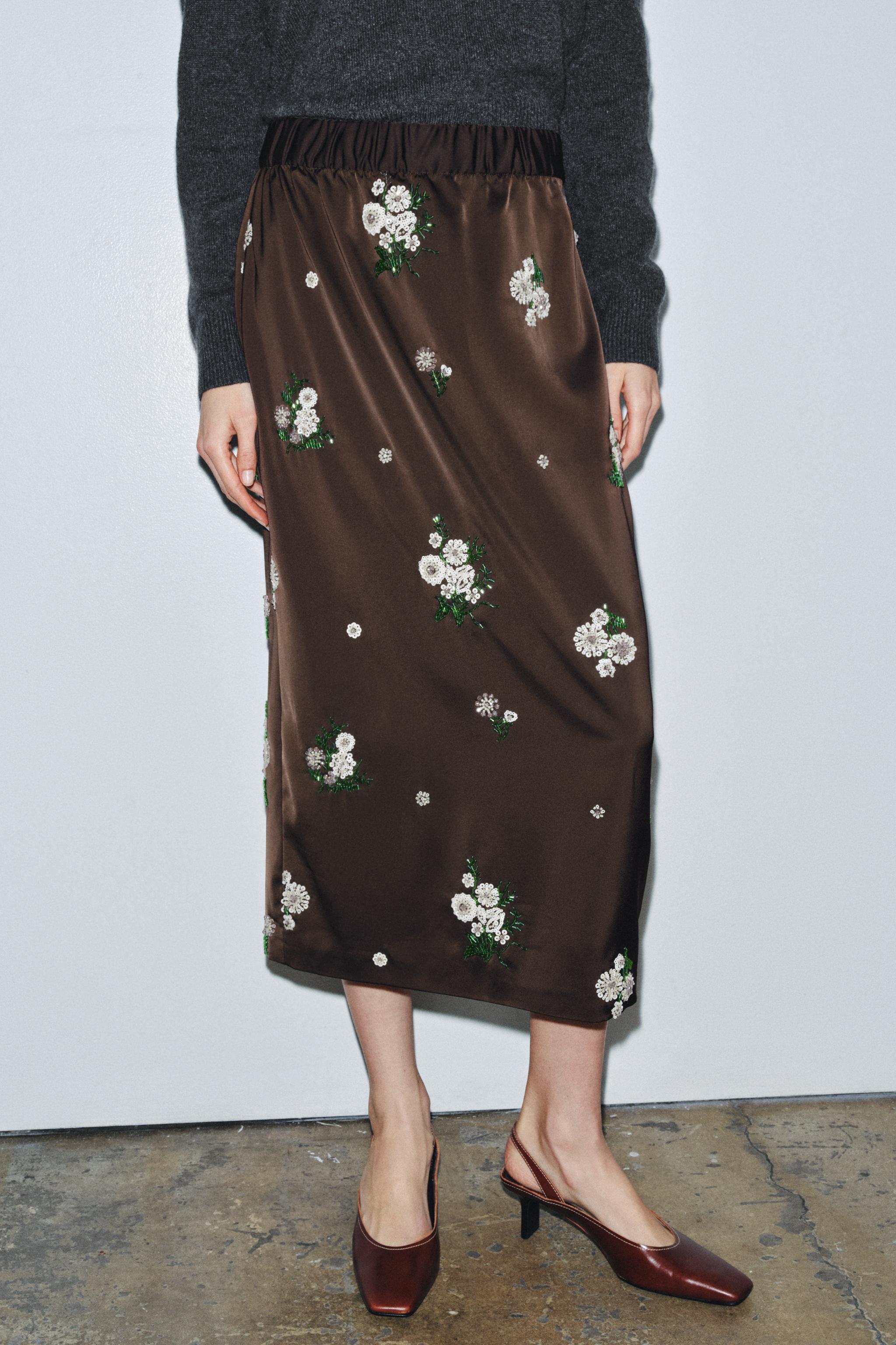 ZW COLLECTION LIMITED EDITION SEQUINED EMBROIDERED SKIRT