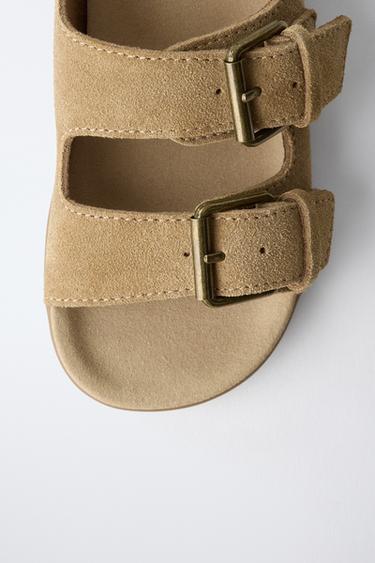 LEATHER SANDALS - Camel Brown by Zara - Image 6