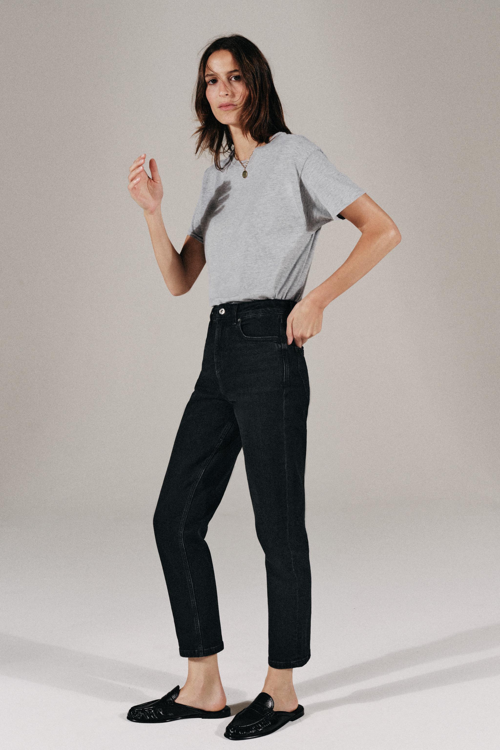 Zara BİSİKLET YAKA T-SHIRT görsel 5