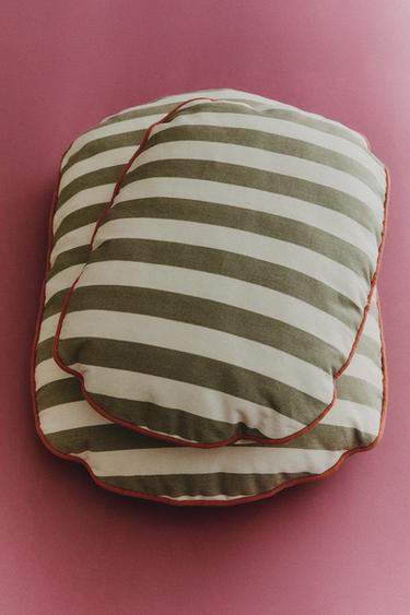 OVALES GESTREIFTES KISSEN FÜR HAUSTIERE - Hellgrün von Zara