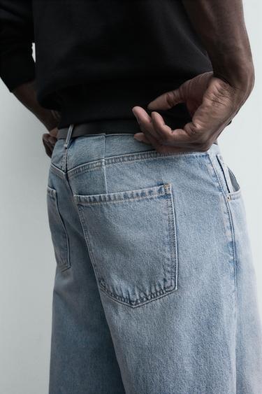 JEAN RELAXED BARREL FIT À PINCES - Bleu clair de Zara - Image 6