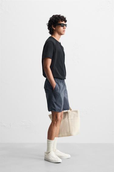 TECHNICAL BERMUDA SHORTS - Light indigo by Zara - Image 3
