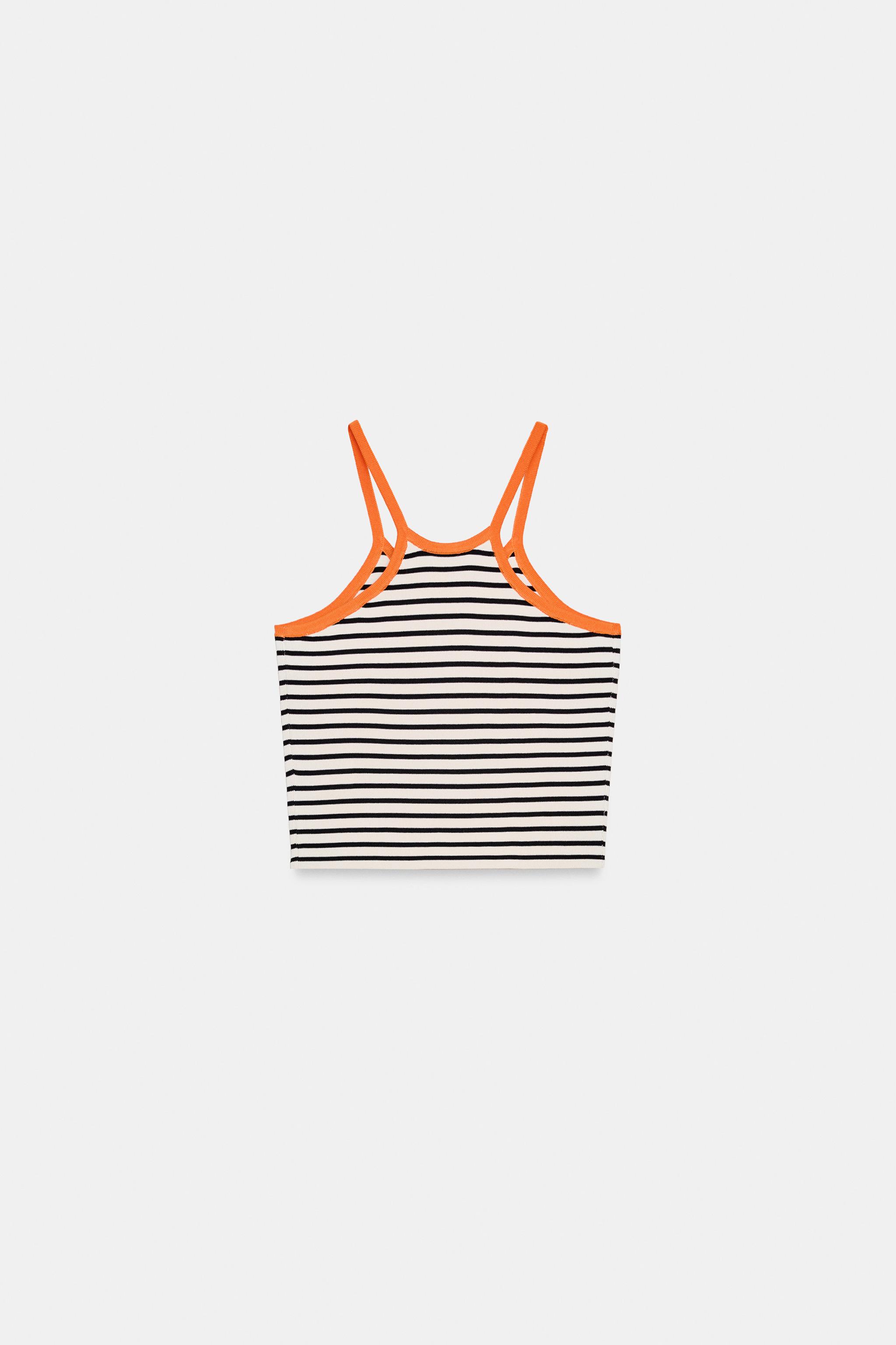STRIPED KNIT CROP TOP - striped | ZARA South Africa