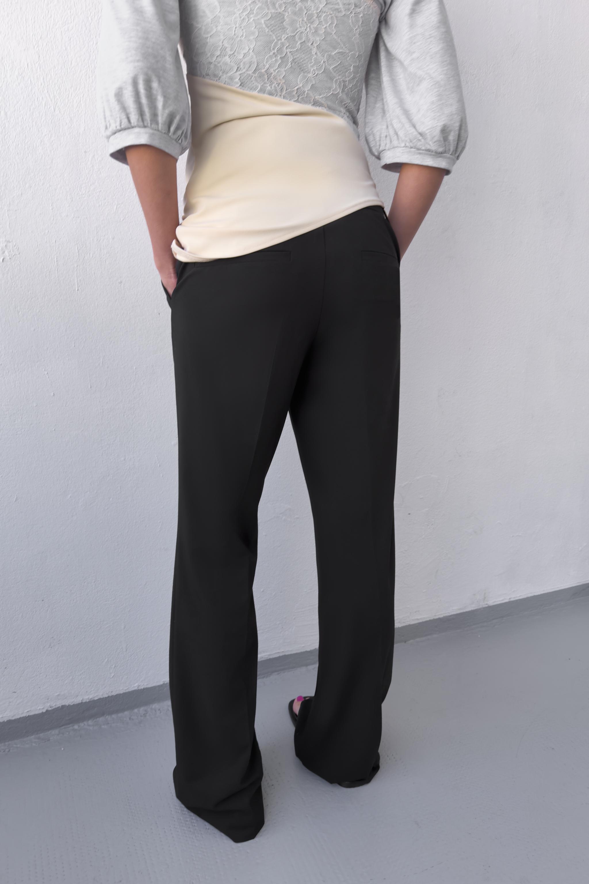 DÜŞÜK BEL DÜZ KESİM PANTOLON - Görsel 4