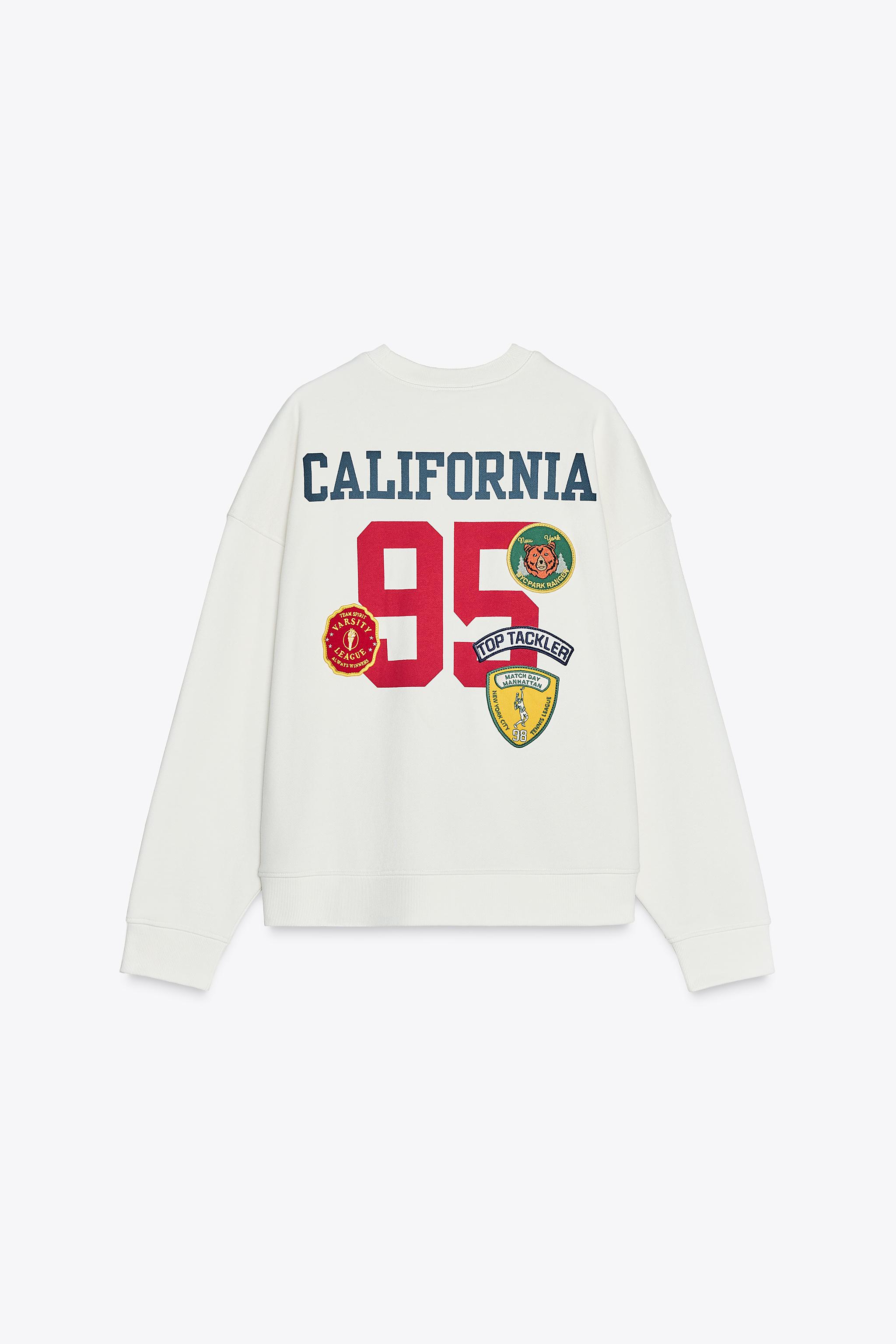 SWEATSHIRT WITH PATCHES - White | ZARA United States