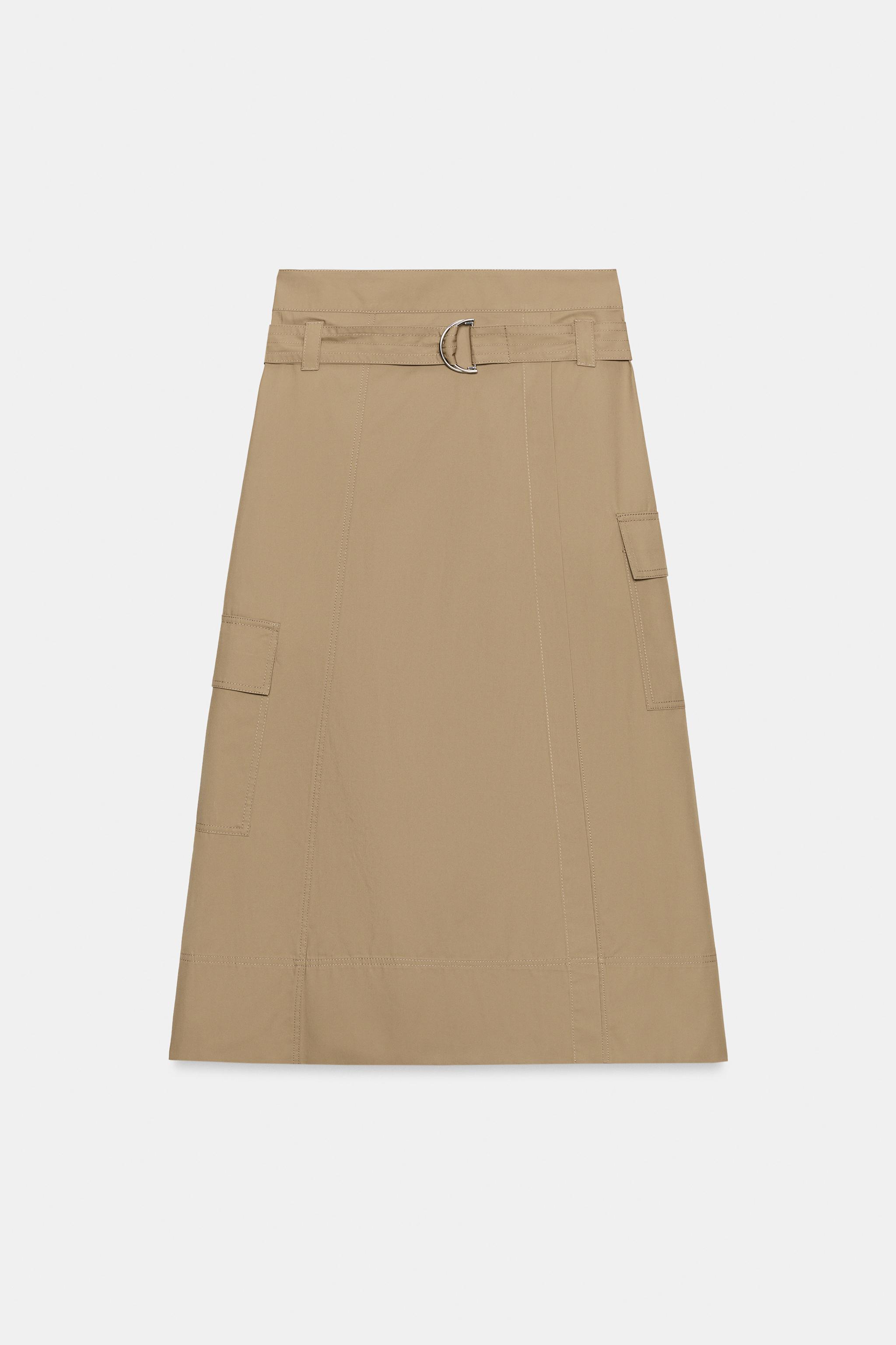 CARGO MIDI SKIRT - camel | ZARA South Africa