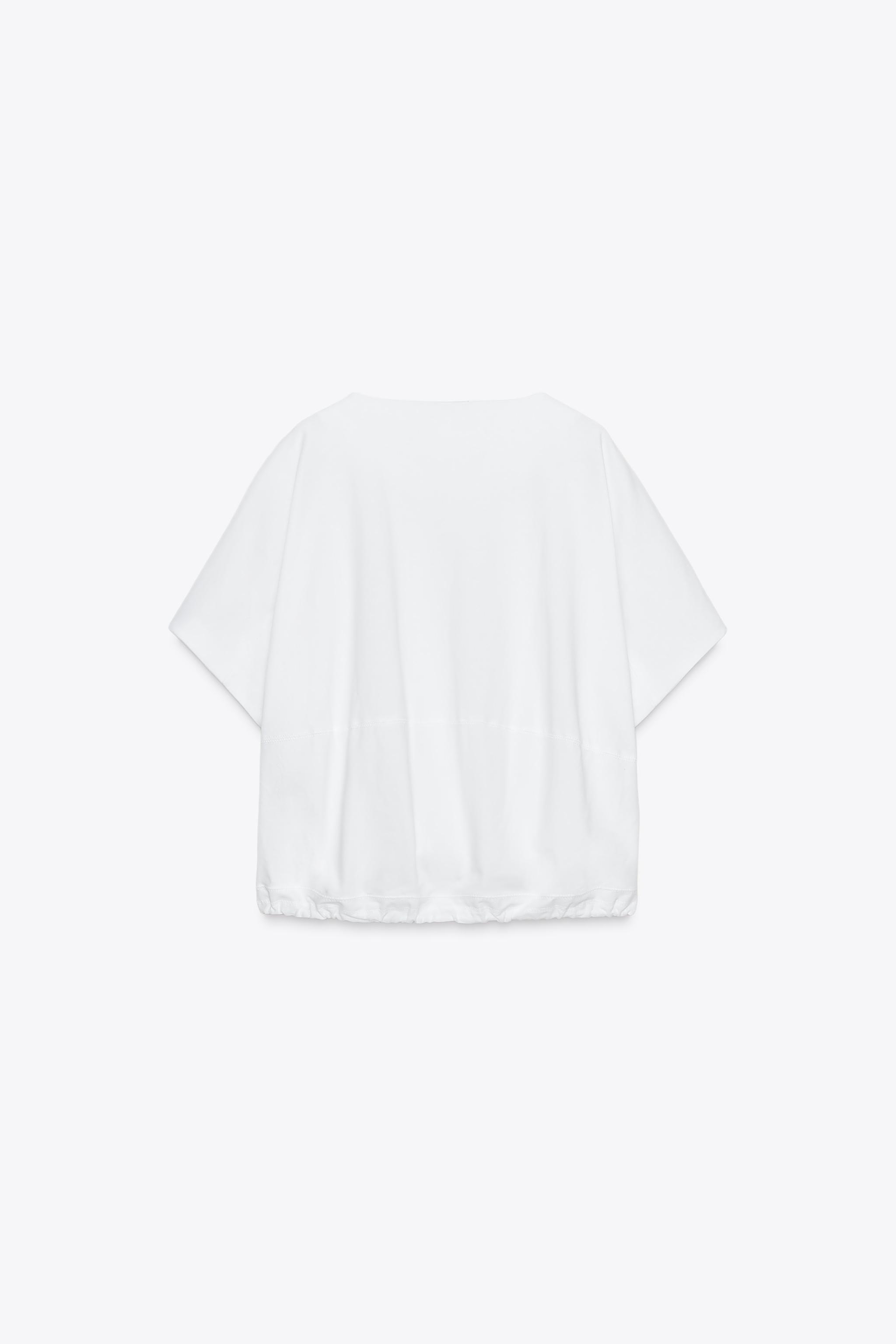イチダース 1dozen *コットン切り替えドルマンカットソー*薄手Tシャツ白ホワイトプルオーバー(1-2504-98)【40E52】 Off-White】【トップス】【ポルトガル製】オフホワイト『半袖T