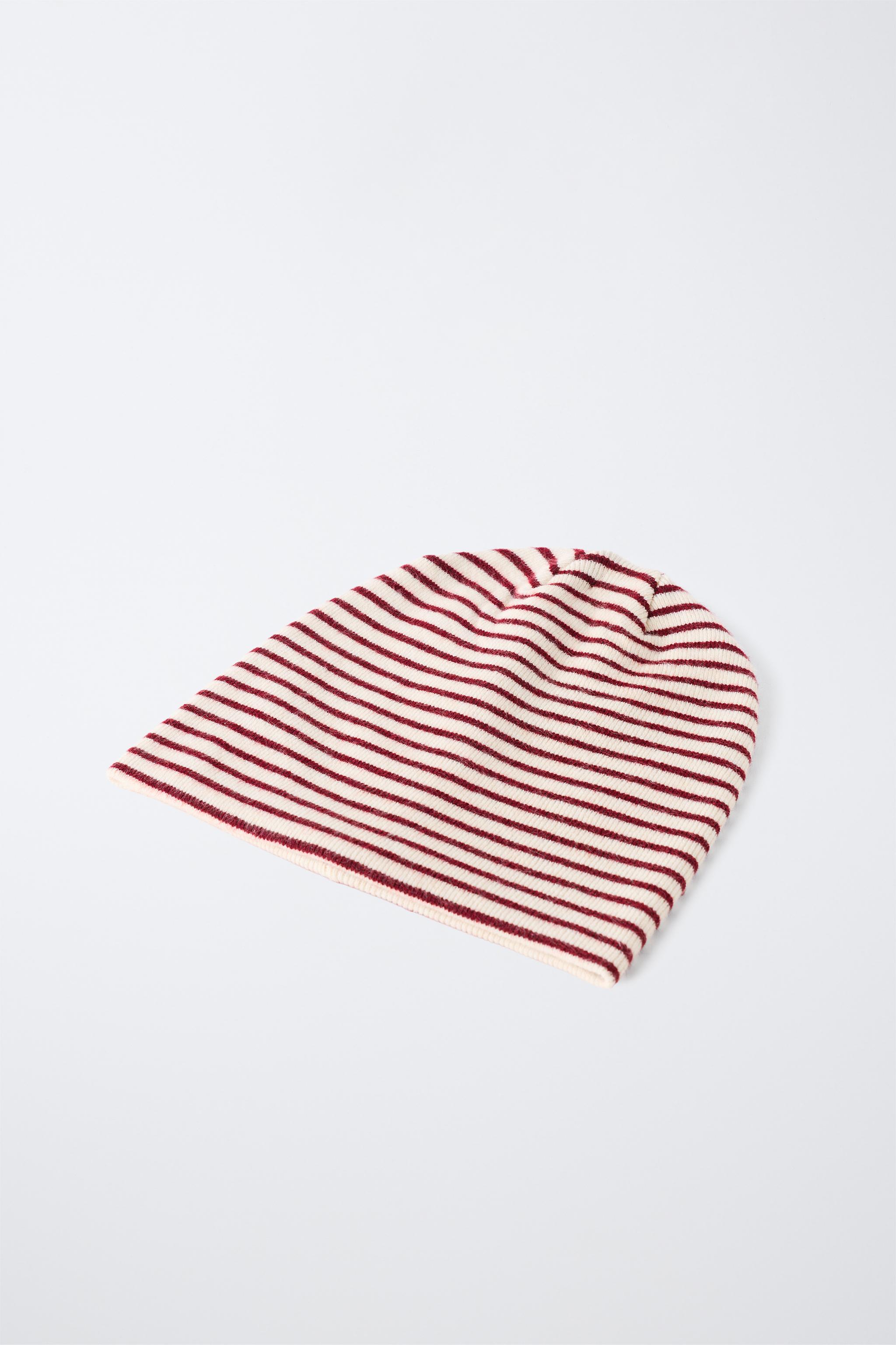 STRIPED KNIT BEANIE