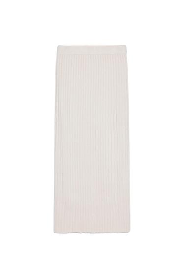 RIBBED KNIT SKIRT
