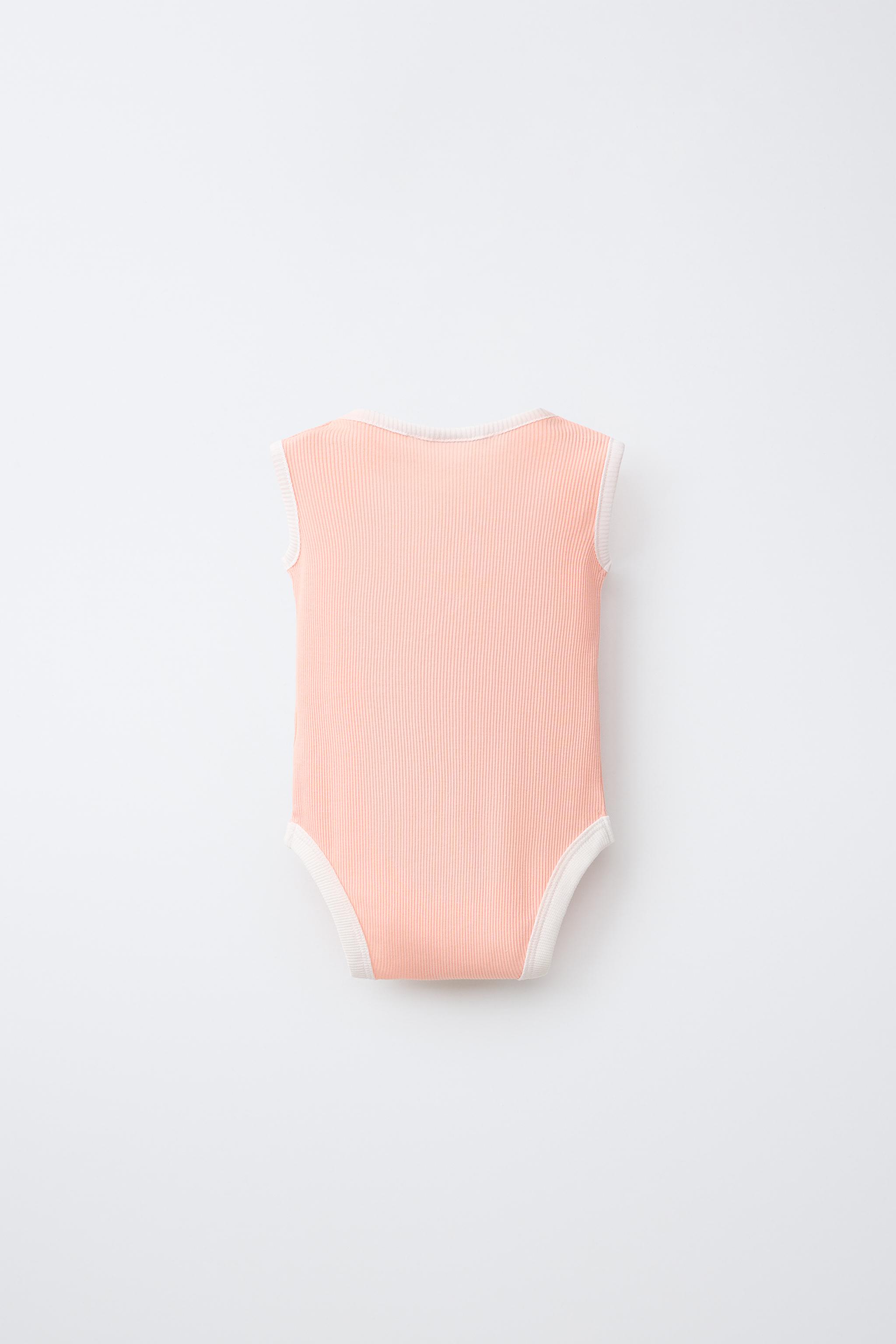 FIVE-PACK STRIPED SLEEVELESS BODYSUITS