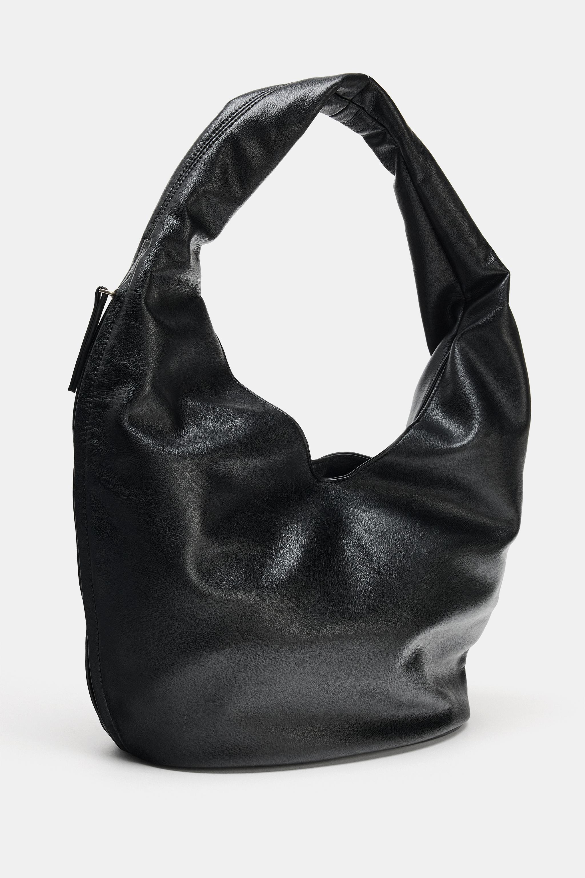 MAXI SHOULDER BAG COM ZÍPER LATERAL - Vermelho-bordô | ZARA Brasil