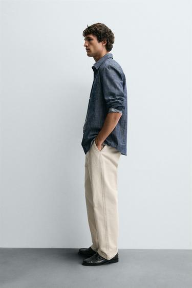 PANTALON CHINO STRAIGHT FIT - Écru de Zara - Image 3