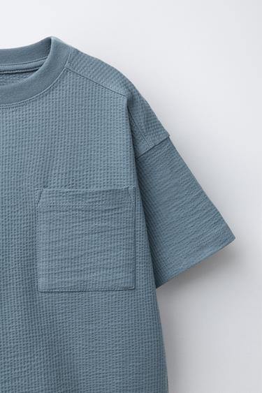 T-SHIRT WITH POCKET AND BERMUDA SHORTS SET - Blue by Zara - Image 3