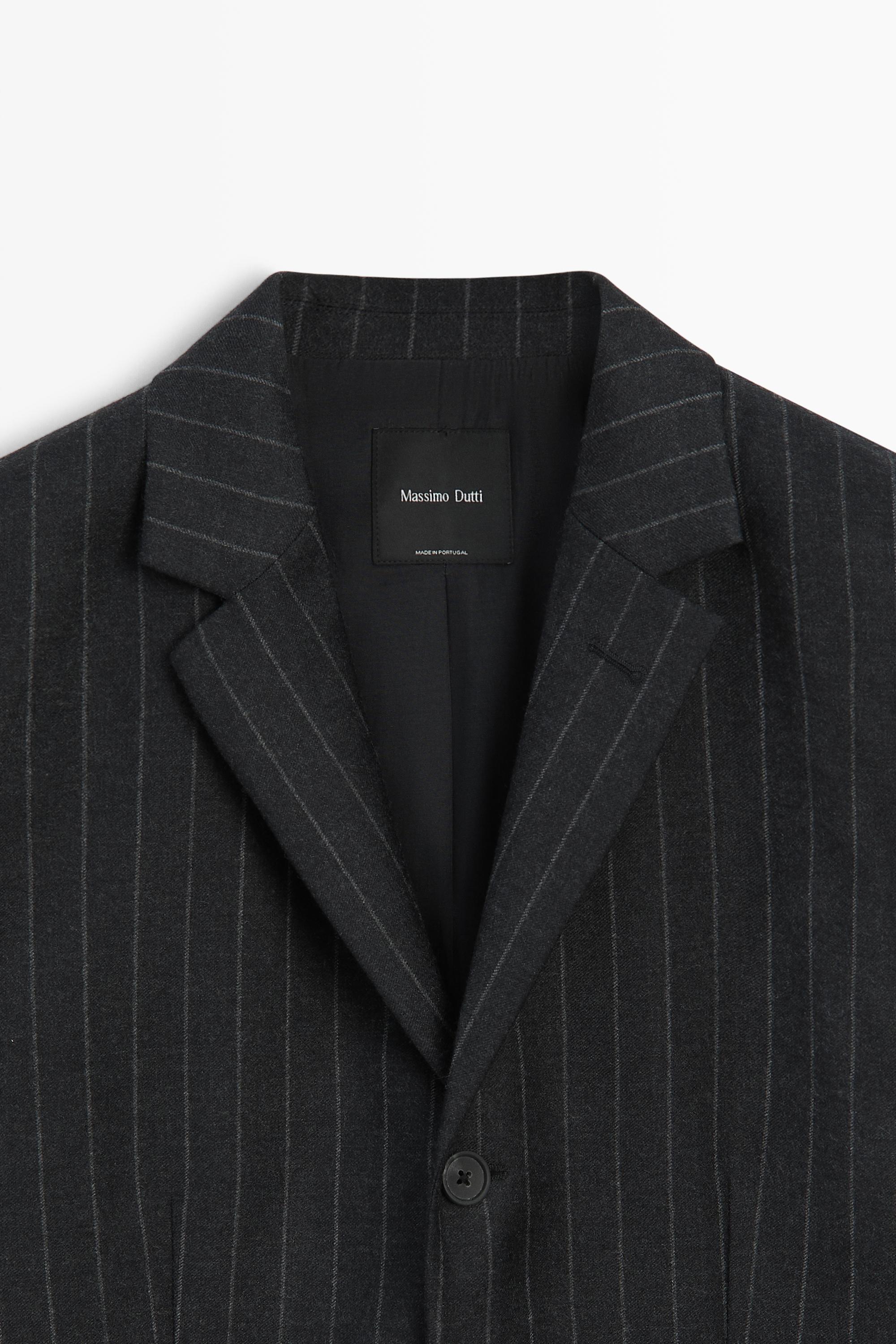 100% wool pinstripe blazer