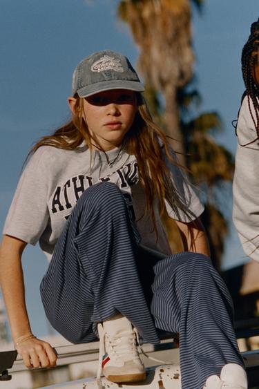 STRIPED PYJAMA-STYLE TROUSERS - Blue by Zara