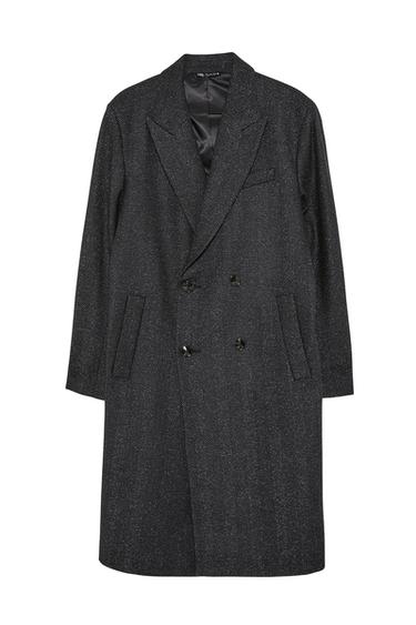 TEXTURED HERRINGBONE COAT