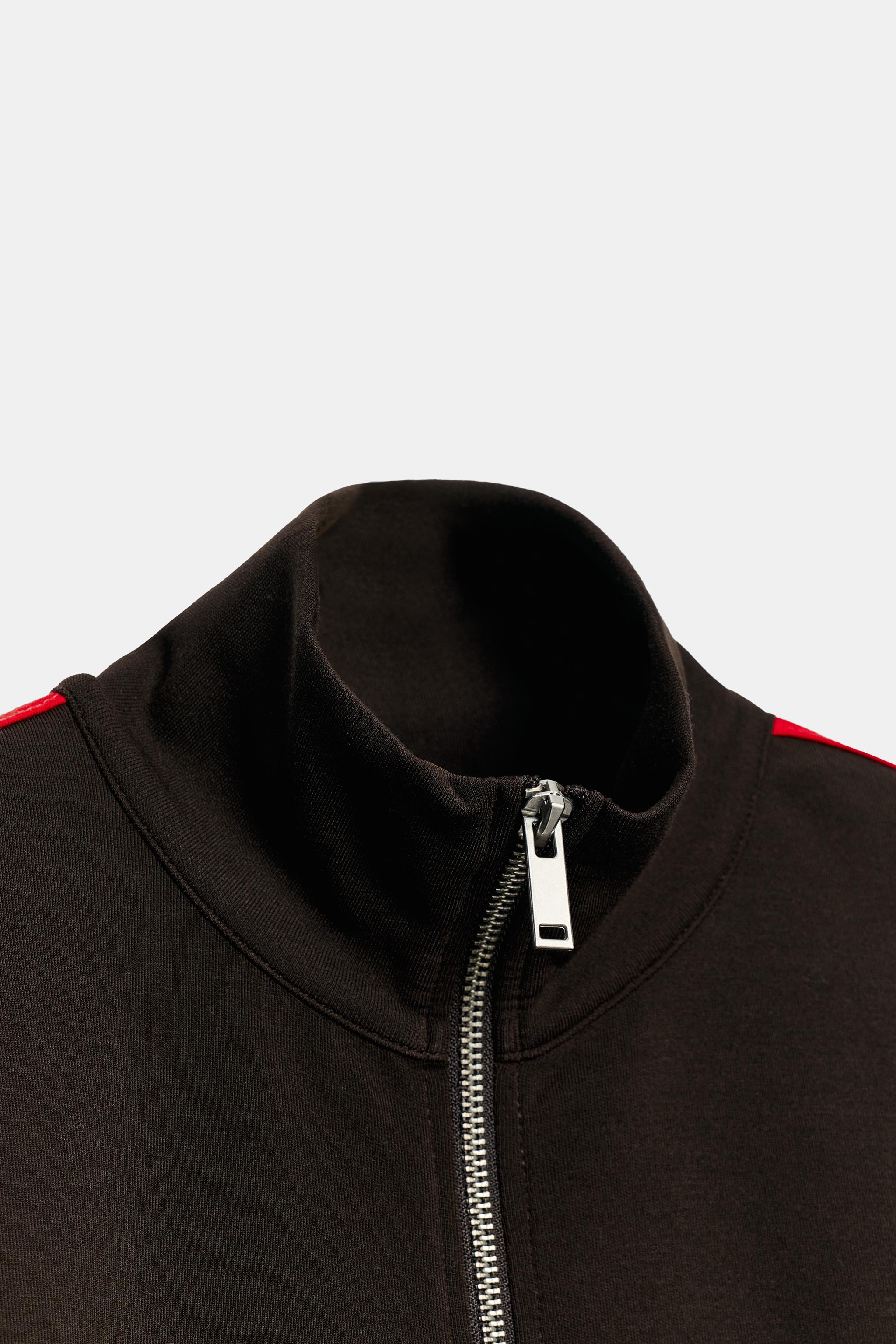 VESTE ZIPPEE BANDE LATERALE