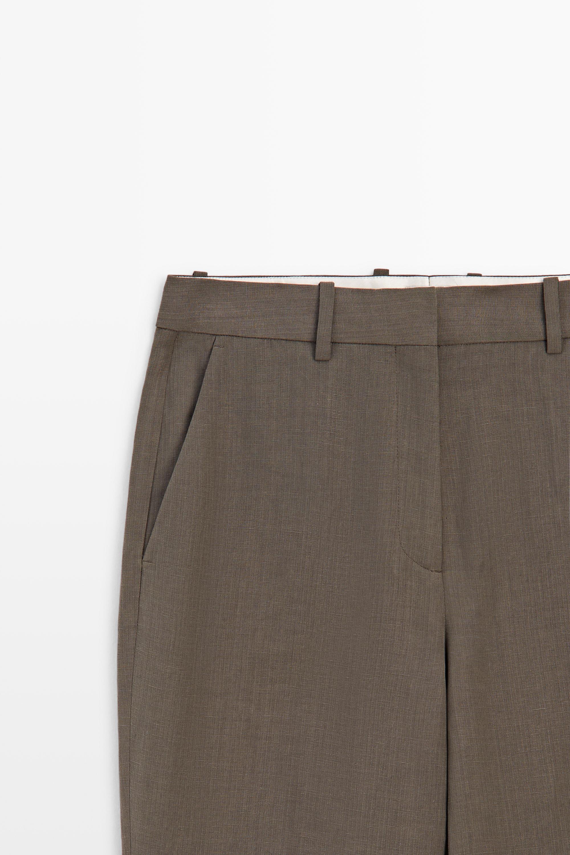 Linen-blend tailored pants - STUDIO