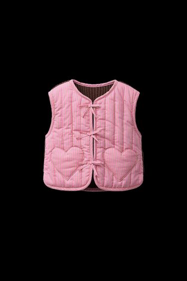 CHALECO COMBINADO RAYAS - Rosa de Zara