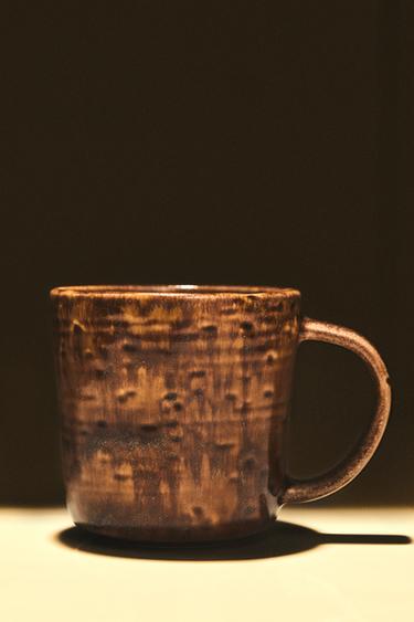 BROWN STONEWARE MUG - Pumpkin by Zara - Image 4