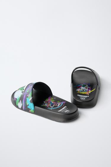 MINECRAFT © MOJANG AB. ™ SLIDE SANDALS - Black by Zara - Image 6