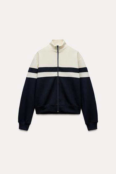 ZIP-UP SWEATSHIRT - Navy blue by Zara