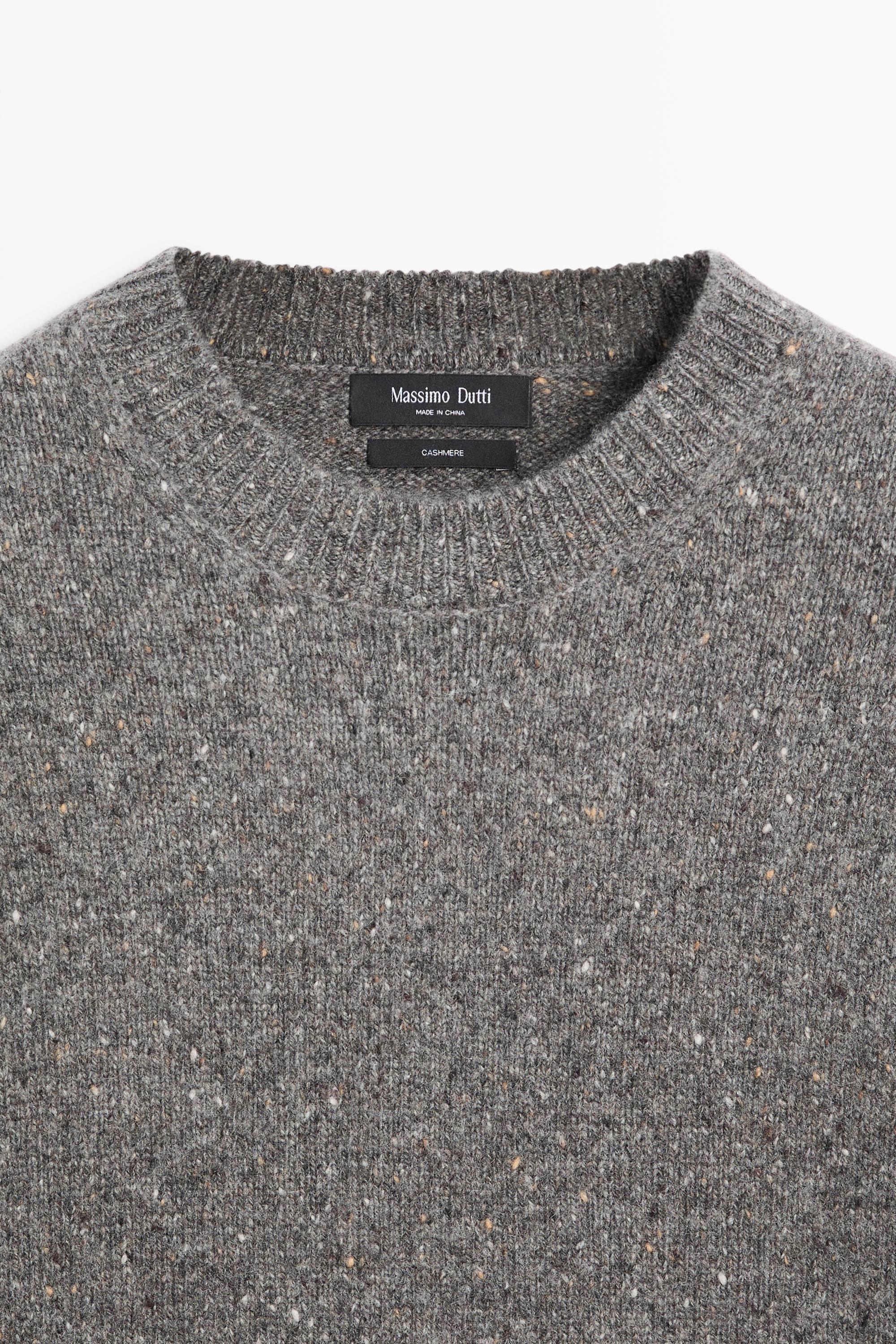 Pull en maille chinée 100 % cachemire